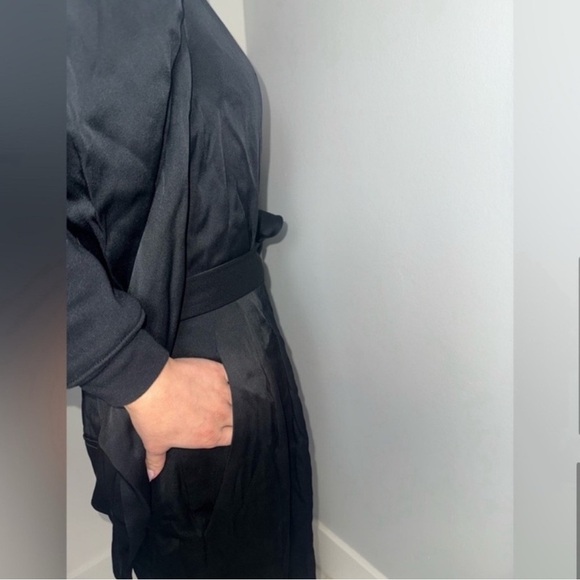 A.L.C. Christian Black Jumpsuit with Wrap Belt/ Size Large/ Size 8 - Picture 8 of 12